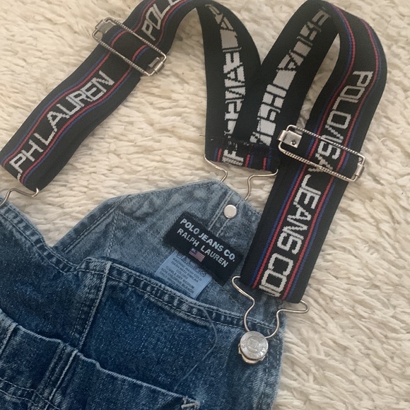 VINTAGE 90s POLO Jeans Co. Ralph Lauren Carpenter Overalls - Picture 4 of 5